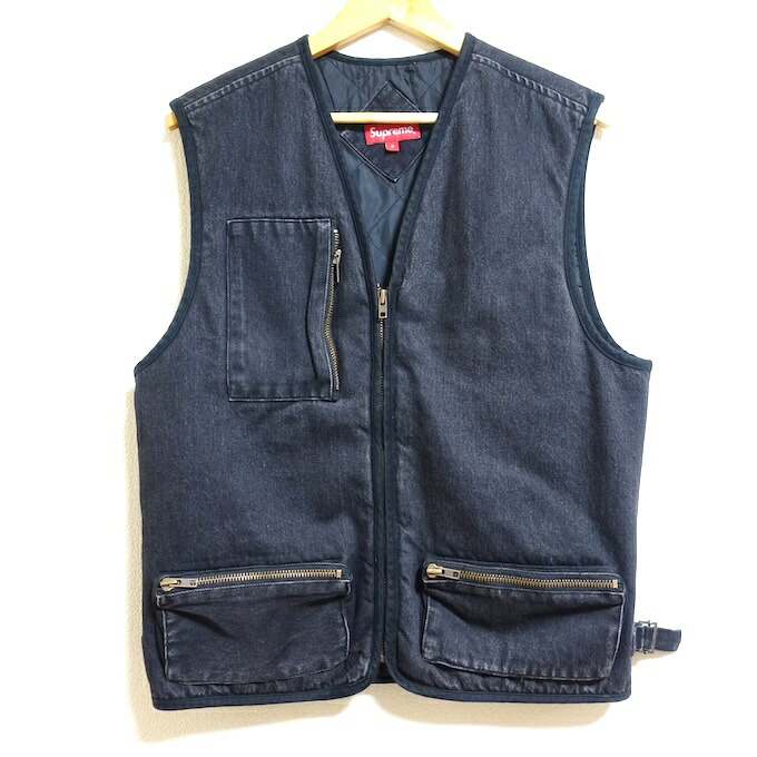 【新品未使用】シュプリーム23SS パッチワーク ラムレザー カーゴベスト 新品未使用】シュプリーム23SS パッチワーク ラムレザー カーゴベスト