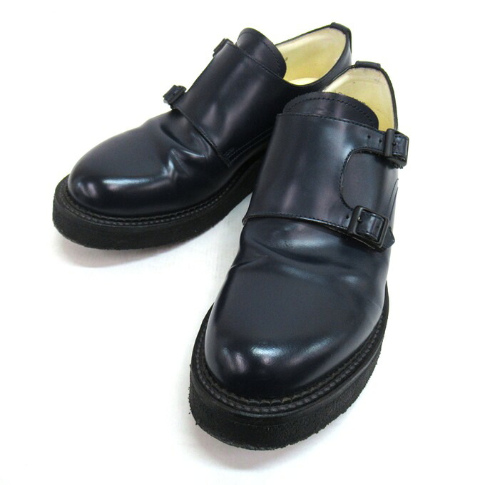 KIDS LOVE GAITE Dubble Monk Strap キッズラブゲイト モンクストラップ ラバーソールシューズ 0905　ネイビー　UK8（約26.5cm） 【中古】【140 その他靴】 【四日市 併売品】【140-251218-01SH】