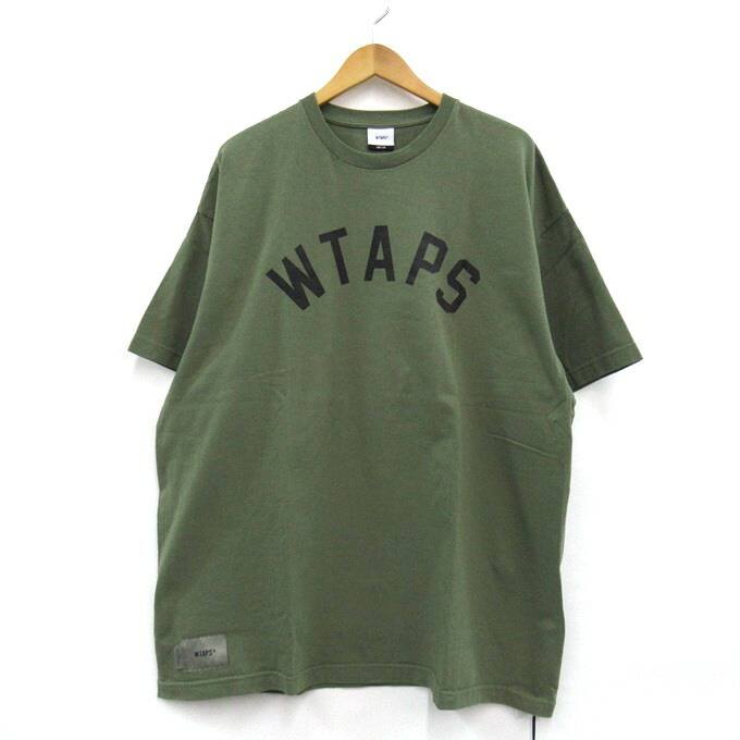 WTAPS 22SS LOCKER/SS/COTTON ダブルタップス ロッカー ショートスリーブ コットン Tシャツ 221ATDT-STM02S　カーキ　サイズ：04（約XL） 【中古】【126 ストリート】 【四日市 併売品】【126-260202-01SH】