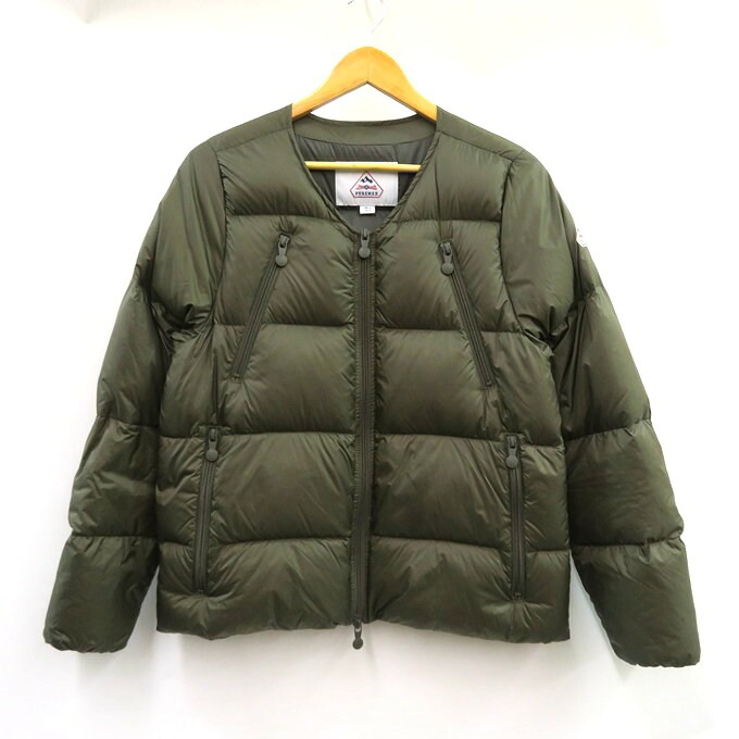 PYRENEX　VIGO DOWN JACKET ピレネックス　ヴィゴー ノーカラー ダウンジャケット HMQ046　SAUGE　サイズ：S 【中古】【122 インポート】 【四日市 併売品】【122-251211-01VH】
