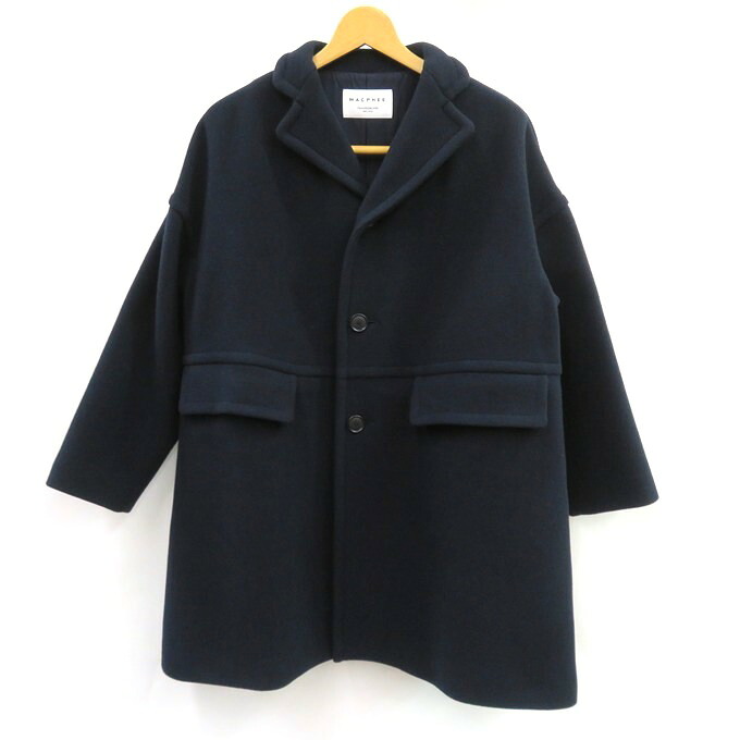 MACPHEE（マカフィー） パイル メルトン オーバーサイズ コート 12-08-24-08301　ネイビー　サイズ；34【中古】【132 レディーストップス】【四日市 併売品】【132-260122-05VH】｜フーリエ　店