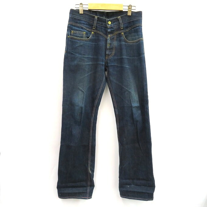 GANGSTERVILLE　IRON CROSS DENIM ギャングスタービル アイアンクロス刺繍 デニムパンツ インディゴ　サイズ：サイズ不明【中古】【128 アメカジ】【四日市 併売品】【128-260127-01VH】｜フーリエ　店