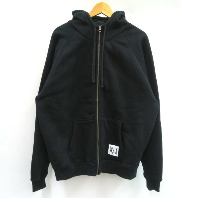 WAX　HEAVY OZ ZIP HOODIE ワックス　ジップアップ フーディー / パーカー WX-0311　ブラック　サイズ：M 【中古】【126 ストリート】 【四日市 併売品】【126-260208-09VH】