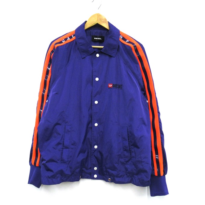 DIESEL NYLON COACH JACKET ディーゼル ナイロンコーチジャケット パープル/オレンジ　サイズ：Ｍ 【中古】【122 インポート】 【四日市 併売品】【122-260216-07SH】