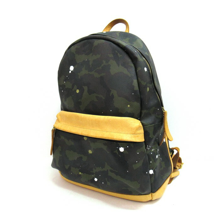 GENTIL BANDIT KHAKI CAMO COLLECTION BACK PACK ジャンティバンティ カモフラ柄バックパック リュック 迷彩 カーキ系 【中古】【137 カバン】 【四日市 併売品】【137-260218-02SH】