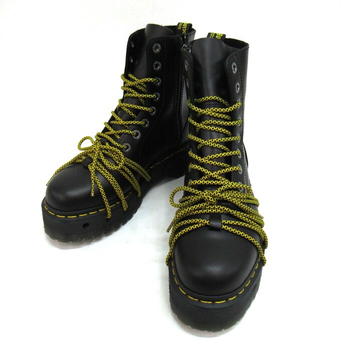 Dr.Martens JADON XL ドクターマーチン ジェイドン 8ホールブーツ 42315001　ブラック/イエロー　サイズ：UK8/27cm【中古】【140 その他靴】【四日市 併売品】【140-260226-05SH】｜フーリエ　店