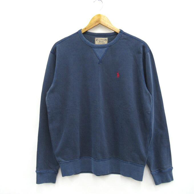 POLO RALPH LAUREN LONG SLEEVE-SWEATSHIRT ポロ ラルフローレン スウェットシャツ 710892726001　ブルー　サイズ：Ｍ 【中古】【128 アメカジ】 【四日市 併売品】【128-260311-06SH】
