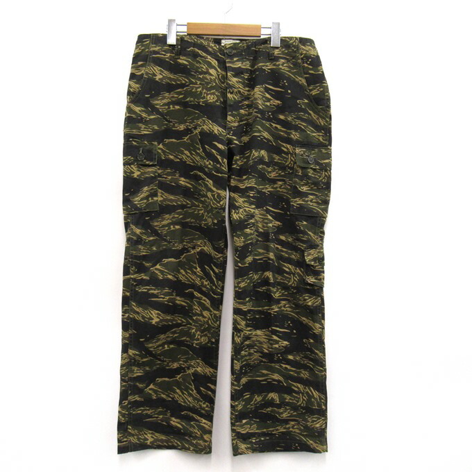 Buzz Rickson's（バズリクソンズ） ゴールドタイガーストライプ柄パンツ カーキ　サイズ：R～L（33～34インチ） 【中古】【128 アメカジ】 【四日市 併売品】【128-260326-06SH】