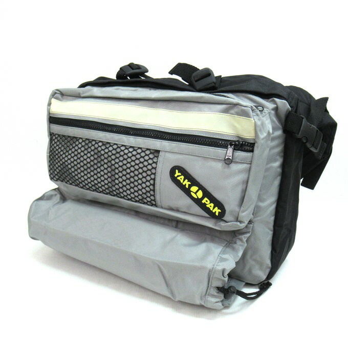 YAK PAK 90～00’s Student bag/Day Bag ヤックパック ステューデントバッグ デイパック メッセンジャーバッグ ブラック/グレー 【中古】【137 カバン】 【四日市 併売品】【137-260409-03SH】