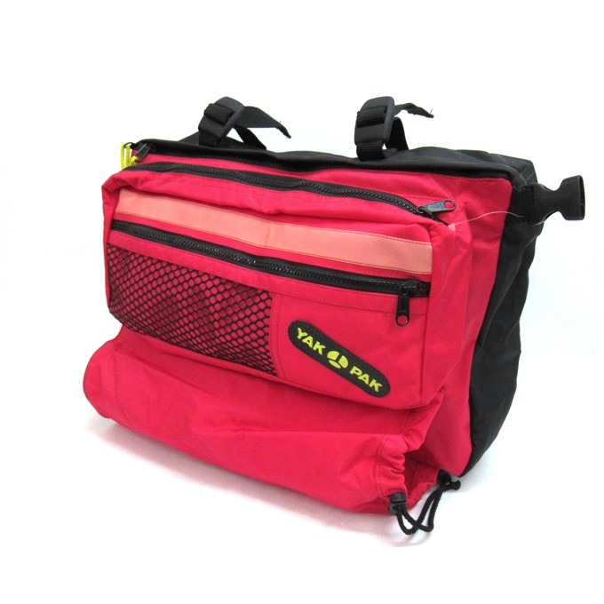 YAK PAK 90～00’s Student bag/Day Bag ヤックパック ステューデントバッグ デイパック メッセンジャーバッグ ブラック/レッド 【中古】【137 カバン】 【四日市 併売品】【137-260409-04SH】