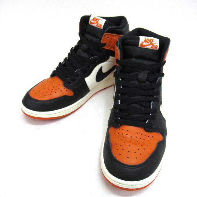 NIKE AIR JORDAN 1 RETRO HIGH OG ナイキ エアジョーダン 1 レトロ 御機嫌 目あたらしい DZ5485-008 \"シャッタード うしろ側ゲーム盤 2025\""黒いこと/セイル/スターフィッシュ 大きさ：27.5糎【中古】【139 スニーカー】【四日市 併売品】【139-260414-04SH】"