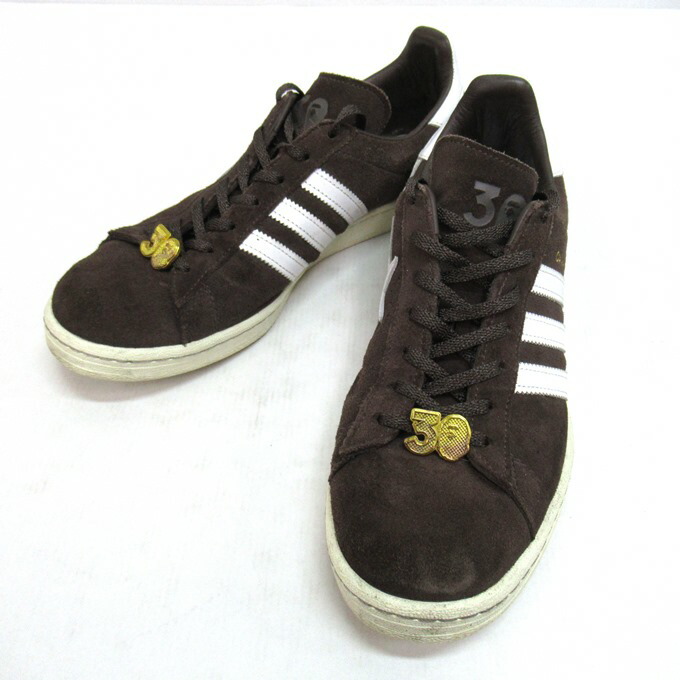 A BATHING APE×adidas Campus 80s ア・ベイシングエイプ×アディダス オリジナルス 構内 IF3379 赤銅色/白いこと/ゴールド 大きさ：27.5珊【中古】【139 スニーカー】【四日市 併売品】【139-260424-02SH】