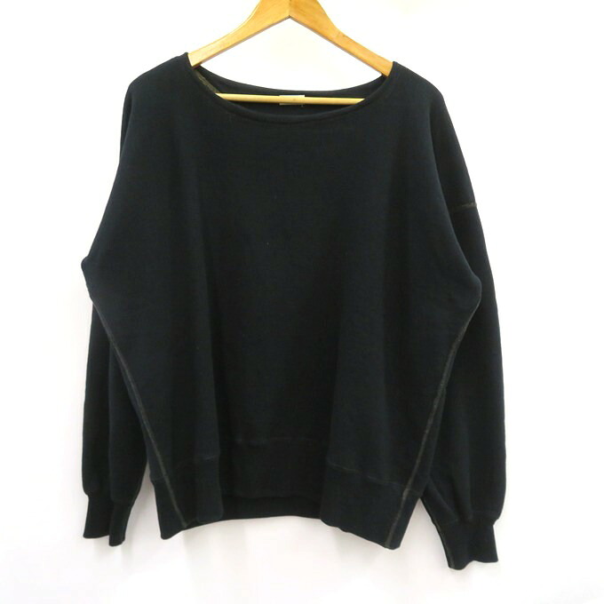 SOLARIS＆CO. BOATNECK SWEAT SHIRT ソラリス アンドコー 猪牙のど首 トレーナー VAW02003 黒いこと 大きさ：40【中古】【125 DM】【四日市 併売品】【125-260530-05VH】