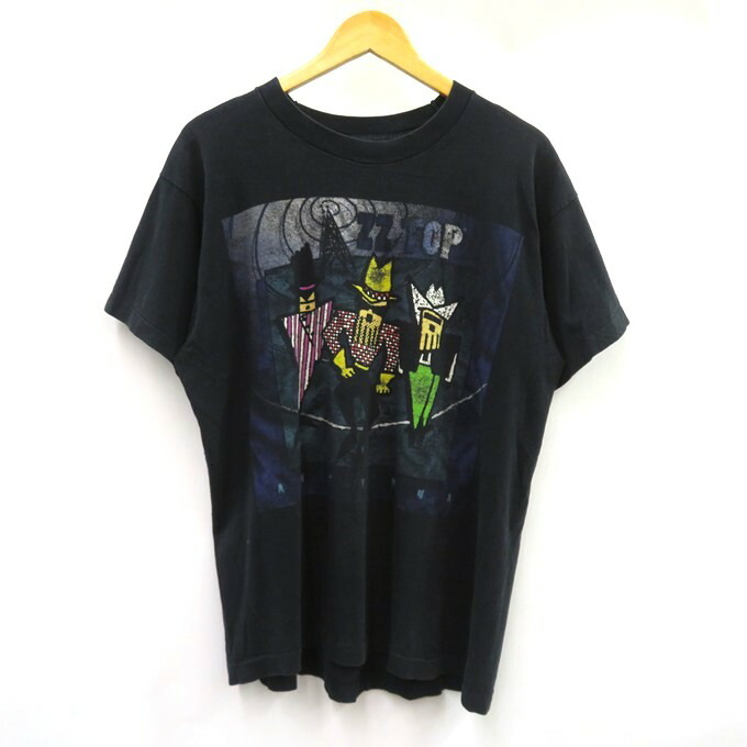 FRUIT OF THE LOOM 90\u0027s ZZ Top Antenna World Tour Tee フルーツオブザルーム 空中線 周遊旅行 鍵を掛ける ダンス楽隊 ティーシャツ 黒いこと 大きさ：L【中古】【128 アメカジ】【四日市 併売品】【128-260603-05VH】