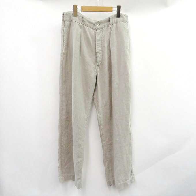 Letiquette × ETS.MATERIAUX LINEN TROUSERS エディフィス リネン トラウザーズ / ズボン下 25-030-300-9312-1-0 ベージュ系 大きさ：2【中古】【125 DM】【四日市 併売品】【125-260604-01VH】