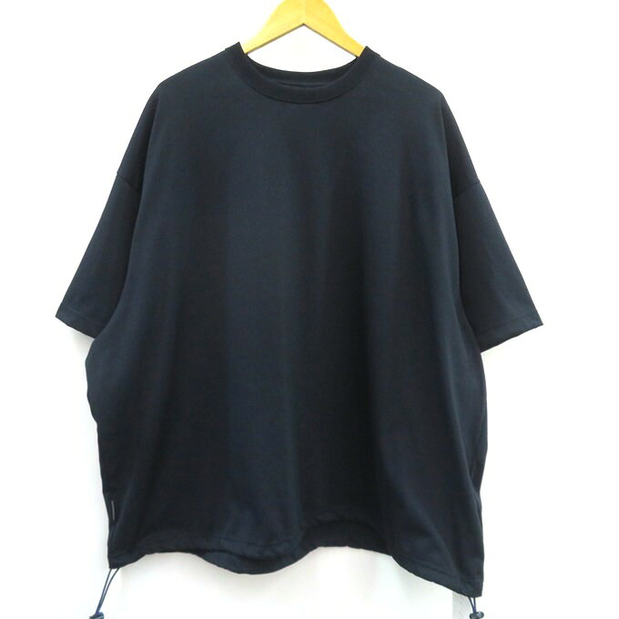 S.F.C/Stripes For Creative　SUPER BIG TEE W DRAWSTRINGS エスエフシー　ビッグシルエット ドローコード付 半袖 Tシャツ SFCSS25CS15　ネイビー　サイズ：XL【中古】【126 ストリート】【四日市 併売品】【126-260718-03VH】｜フーリエ　店