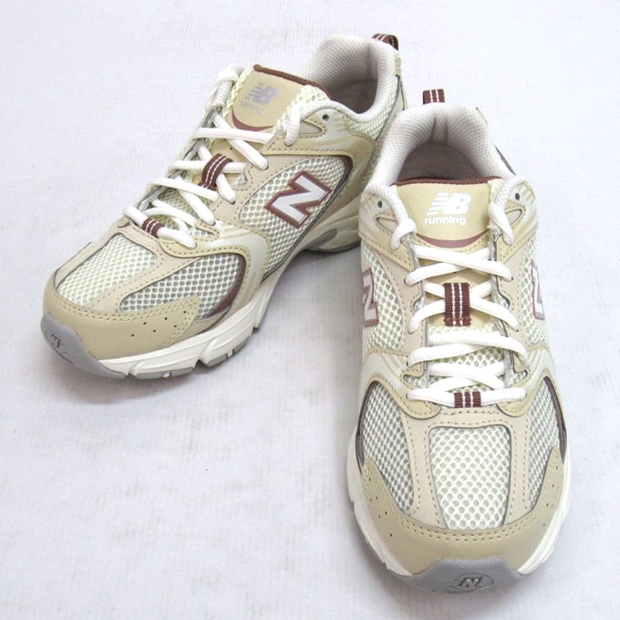 NEW BALANCE&times;emmi（ニューバランス&times;エミ） 別注ローカットスニーカー MR530EMS　ホワイト/ベージュ/ブラウン　サイズ：23cm【中古】【139 スニーカー】【四日市 併売品】【139-260515-08SH】｜フーリエ　店