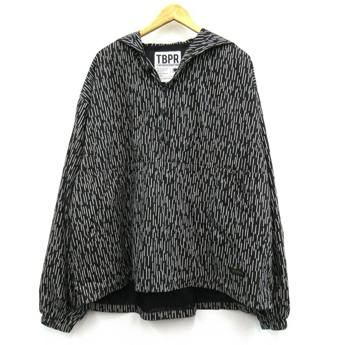 TIGHTBOOTH PRODUCTION 20AW RAIN CAMO ANORAK タイトブース レインカモアノラックパーカー 黒いこと/白いこと 大きさ：XL【中古】【126 表どおり】【四日市 併売品】【126-260521-08SH】
