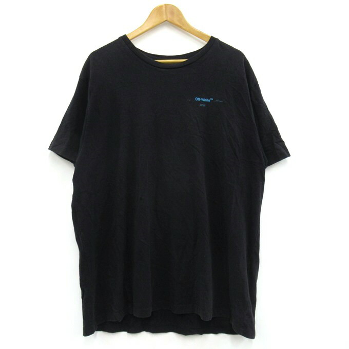 OFF-WHITE Gradient S/S TEE 象牙色 グラデーションロゴタイププルオーバー OMAA038F18185005 黒いこと 大きさ：S【中古】【126 表どおり】【四日市 併売品】【126-260522-06SH】