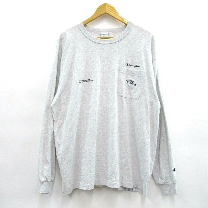 WTAPS×Champion 25AW ACADEMY LS COTTON ダブルタップス×はやりっ児 L/S プルオーバー C8-D410 薄墨色 大きさ：XL【中古】【126 表どおり】【四日市 併売品】【126-260522-09SH】