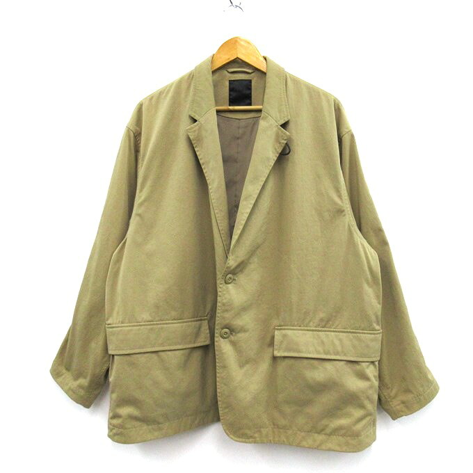 DAIWA PIER39 TECH LOOSE 2B JACKET TWILL ダイワピア39 オーバーサイズ 2Bジャケット BJ-55023W　ベージュ　サイズ：L【中古】【129 アウトドア】【四日市 併売品】【129-260522-10SH】｜フーリエ　店