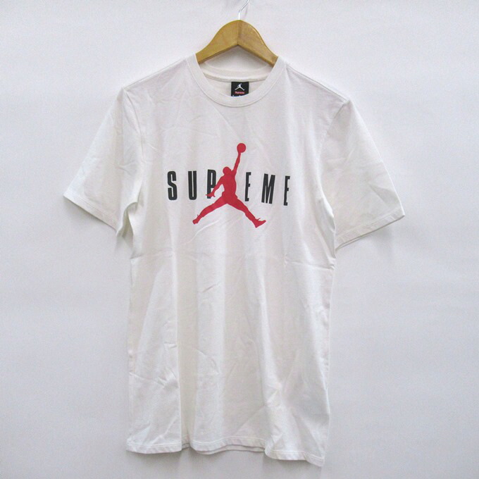 Supreme×NIKE Jordan S/S Tee シュプリーム×ナイキ ジョーダン刷り上げるティーシャツ 799701-100 白いこと 大きさ：S【中古】【126 表どおり】【四日市 併売品】【126-260527-03SH】