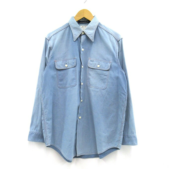 MADISON BLUE  HAMPTON BACK SATIN SHIRT マディソン青碧 ハンプトン バックサテンシャツ MB174-5711 サキソフォン青碧 大きさ：01（S）【中古】【128 アメカジ】【四日市 併売品】【128-260529-07SH】