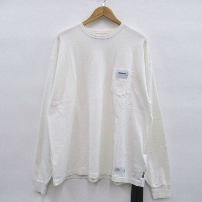 NEIGHBORHOOD 24AW CLASSIC-P CREWNECK LS ネイバーフッド 労働者の一団のど首長袖ティーシャツ カットソー 242FPNH-CSM10 白いこと 大きさ：XL【中古】【126 表どおり】【四日市 併売品】【126-260608-02SH】