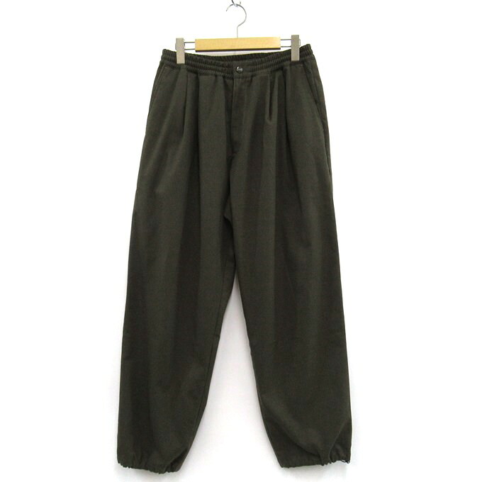 NEIGHBORHOOD 25SS BAGGY SILHOUETTE EASY PANTS ネイバーフッド バギーシルエットイージーパンツ 252ZANH-PTM08 カーキ 大きさ：L【中古】【126 表どおり】【四日市 併売品】【126-260608-05SH】