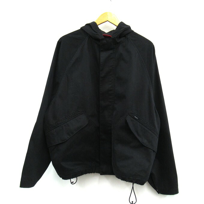 SUPREME 26SS Hooded Raglan Jacket シュプリーム フーデッド ラグランジャケット ブラック　サイズ：M【中古】【126 ストリート】【四日市 併売品】【126-260615-01SH】｜フーリエ　店