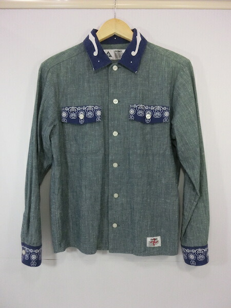 チャレンジャー challenger ワークシャツ ミリタリーシャツ 長袖シャツ チャレンジャー CHALLENGER オープンカラーワークシャツ Lサイズ