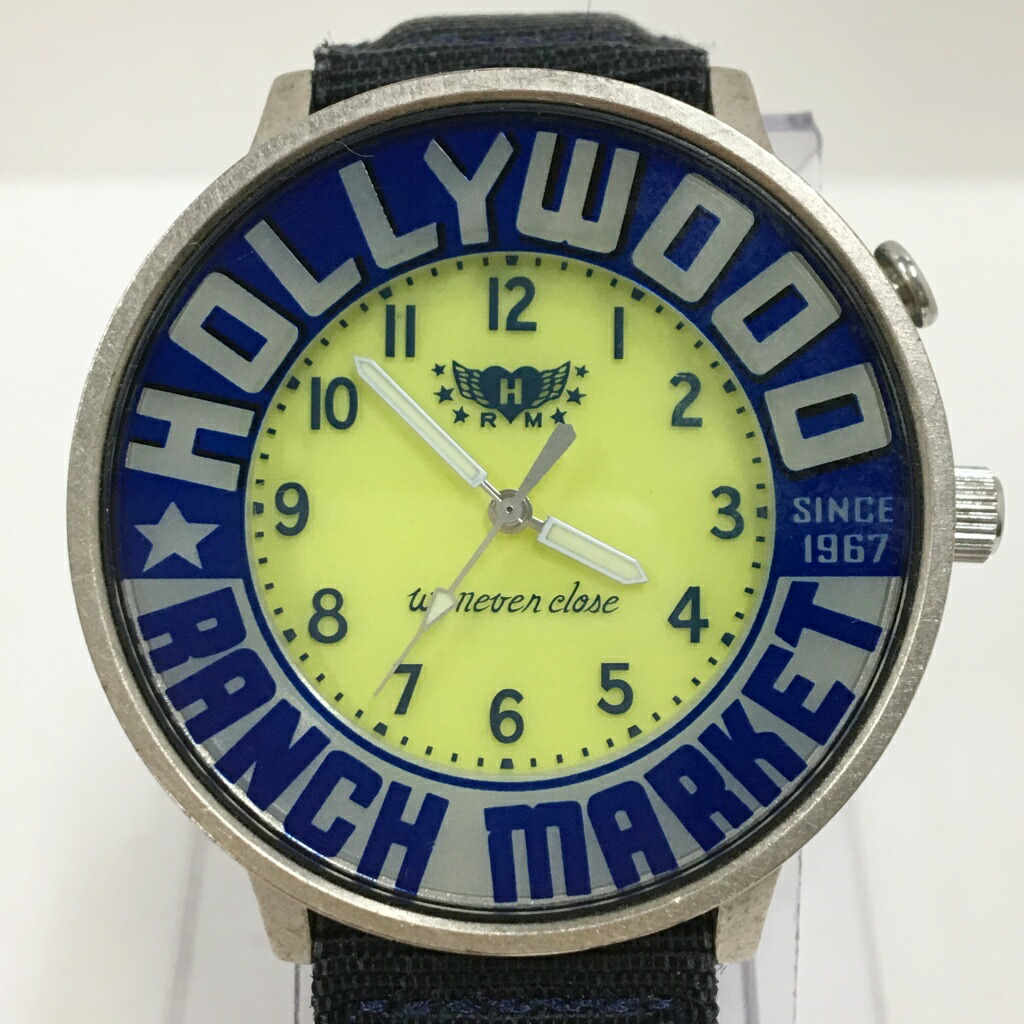 楽天市場 Hollywood Ranch Market ハリウッドランチマーケット 腕時計 カラー ブルー イエロー 中古 141 時計 鈴鹿 併売品 141 0629 03ns フーリエ 楽天市場店