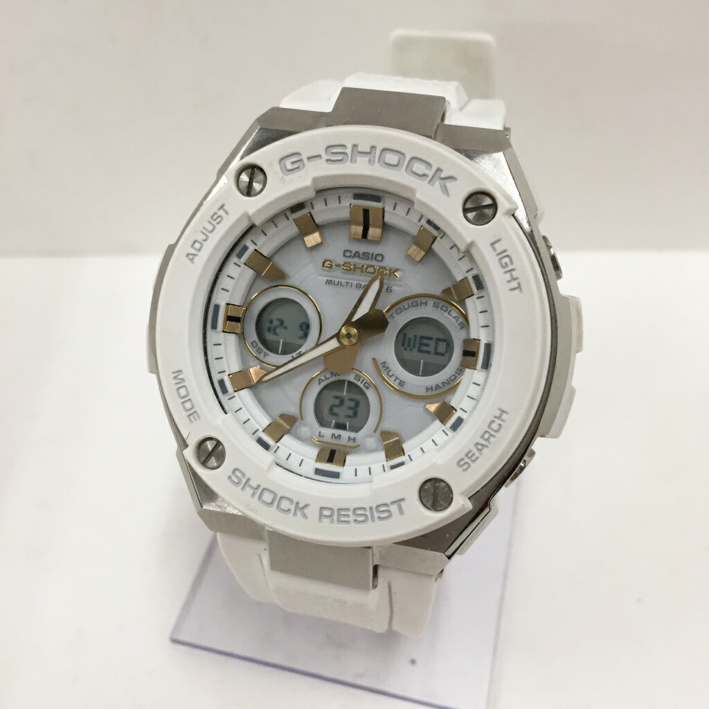 激安通販 メンズ腕時計 カラー Gst W300 電波ソーラー ｇショック Casio カシオ ホワイト シルバー 中古 141 併売品 141 19 06ns 時計 鈴鹿 Www Easytoque Com Br