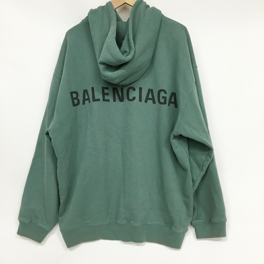 Balenciaga バレンシアガ 19aw バックロゴプリントフーディー パーカー Thv79 サイズ Xl カラー グリーン系 中古 148 Spブランド 鈴鹿 併売品 148 05ns Bettrai Com