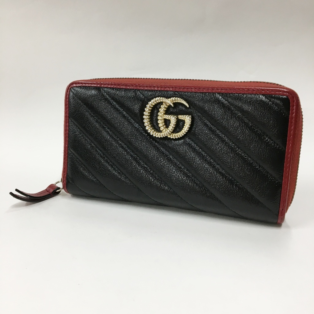 最新情報 GUCCI グッチ GGマーモントラウンド ジップ ウォレット