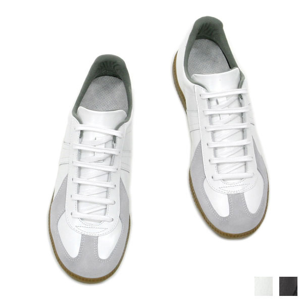 【ロングセラーの定番スニーカー】GERMAN TRAINER (ジャーマントレーナー)【1183】Low 撥ねのける なめし革スニーカー(White) [定番商いもの-取って置く] [TANAKA UNIVERSAL]