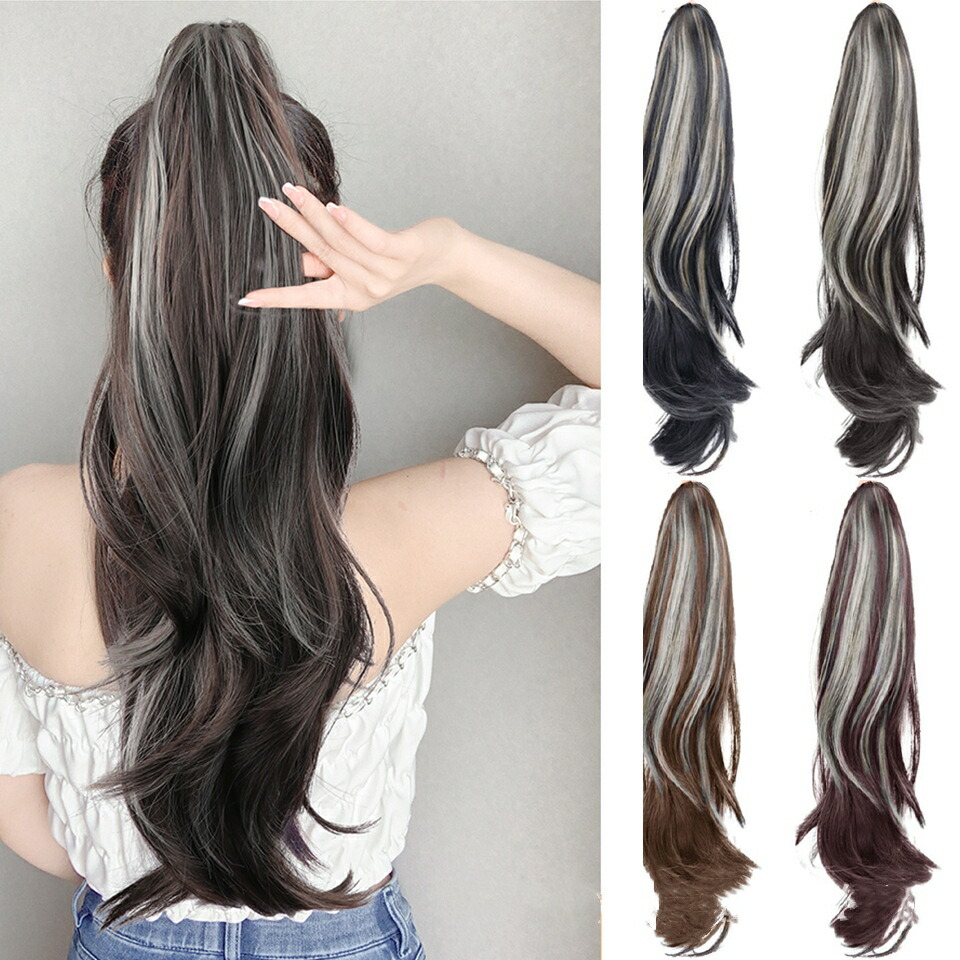 楽天市場】ウィッグ ポニーテール ロング グラデーション 巻き髪