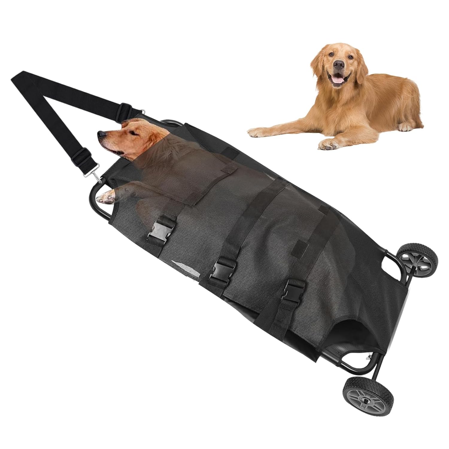 大型犬用愛玩動物担架 大型犬用 ストレッチャートロリー 110重量ポンド 45 x 22in 愛玩動物持ってくる用ストレッチャー 静音車輪付き添い人 取りひろげる能力のある毛の荒物持ってくる用まさかの時キャリアガーニー 獣医師用保護することストレッチャー