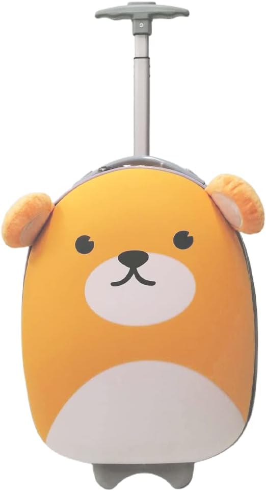 ちびっ子用旅行バッグS大きさ 機内持ち込み キャリーバッグ 持ちはこび容れもの キッズ 毛の荒物 ラウンド型 熊