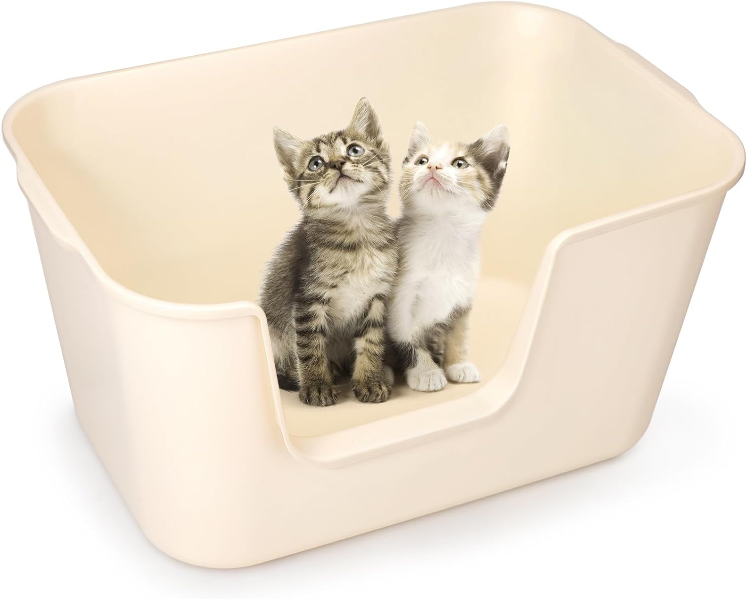 猫用トイレ 大型 大容量 深め 飛び散らない 猫用 トイレ 本体 大きい猫 多匹飼い 大きいトイレ 飛び散り防止 簡単掃除|Fourty Three