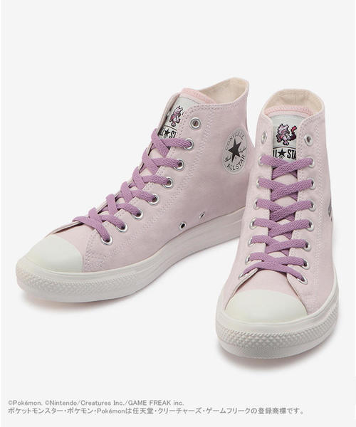 【新品】コンバース ポケモン コラボ スニーカー(オールスターライトポケモンHI) ミュウツー 靴 ピンク パープル Pokemon converse ALL STAR LIGHT mewtwo