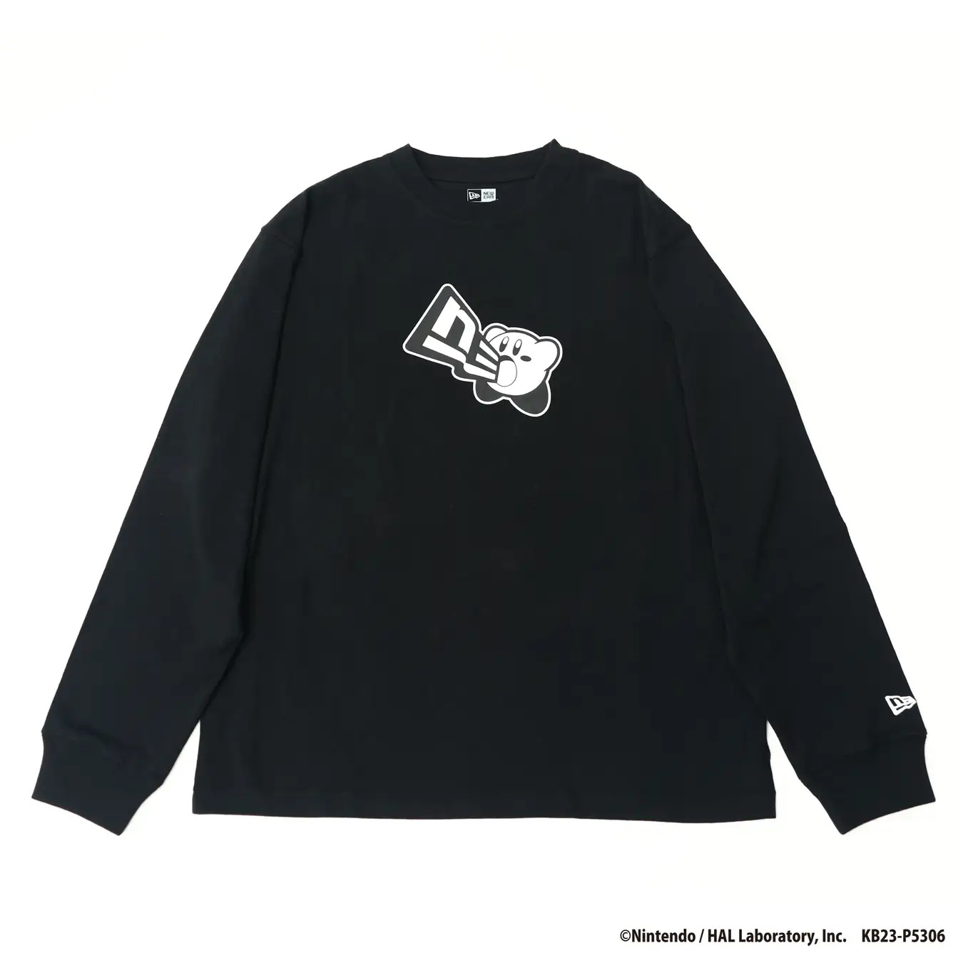 【新品】ニューエラ 星のカービィ コラボ 長袖コットンTシャツ ブラック KIRBY NEW ERA TShirt KB23-9013 ゲーム キャラクター|fox4store店