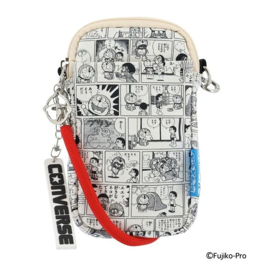 【新品】コンバース ドラえもん コラボ ミニショルダーバッグ アイボリー ファスナー開閉 チャーム付き CONVERSE Doraemon 男女兼用 81052100 12,800円