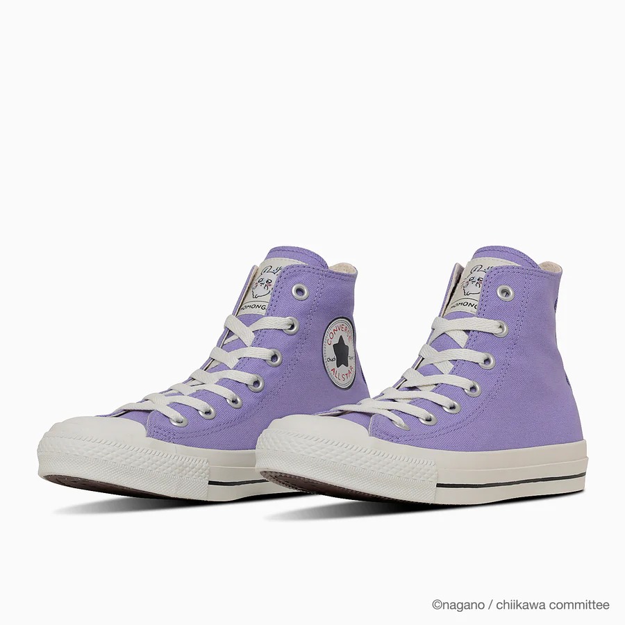 【新品】コンバース ちいかわ コラボスニーカー モモンガ オールスター 御機嫌とり捨てる パープル Converse Chiikawa  ALL STAR HI sneakers
