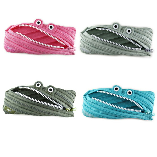 楽天市場 Zipit ジップイット Monsterpouch モンスターポーチ 筆箱 デザインペンケース 小物入れ 変化するジッパー Butler