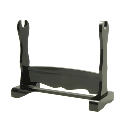 模造刀大小2本セット 黒柄　刀掛台二本掛付き　⭐︎土日限定送料無料⭐︎ f-bczest0022-1.jpg