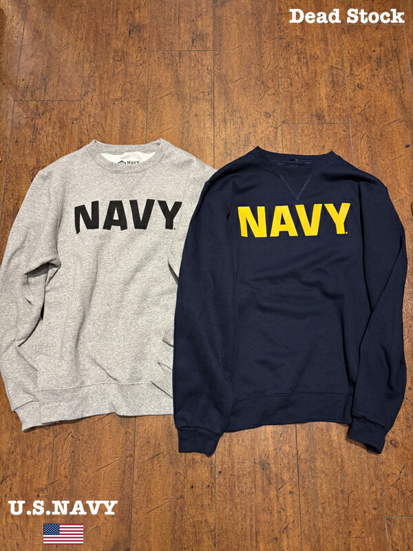 楽天市場】米軍 U.S.NAVY スウェットシャツ グレー NAVYロゴ