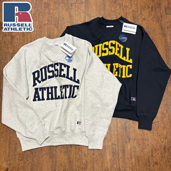 【RUSSELL ATHLETIC】Pro Cotton・・ Loop Back Terry Sweat Logo CN ラッセルアスレティック/労働者階級綿織物/ループバックテリー/流汗/調教師/厚地/甚だしい薬局衡オンス/加重値/運動選手遣りかた/米国海軍/木灰/Ash/Navy
