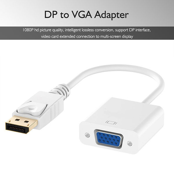 日本最大級の品揃え DP to VGA 変換器 変換ケーブル DisplayPort D-sub 15pin ミニD-sub 変換アダプタ DPオス  VGAメス 1080P 送料無料 qdtek.vn