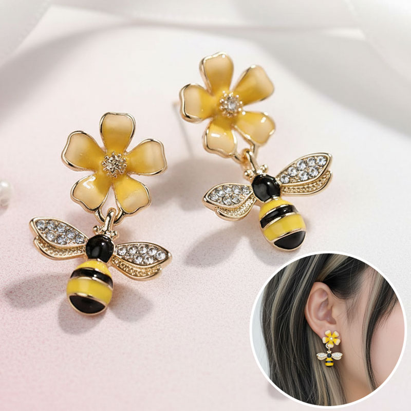 楽天市場】K18 18k 18金 ステンレス 蜂 ミツバチ 蜂蜜 ハチミツ ピアス